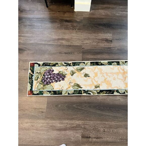 Scene Weaver Wine Grapes Vino Table Runner tapestry USA made - Picture 2 of 6